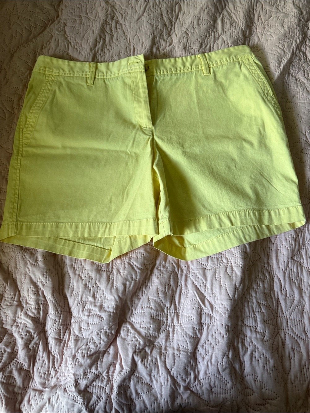 Talbots Neon Yellow Cotton Bermuda Shorts